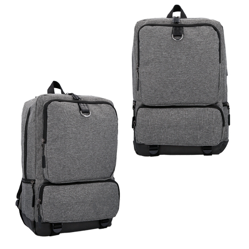 BL-096, Mochila con salida USB (se requiere conectar a batería portátil), con correas ajustables acojinadas y asa. Cuenta con 7 compartimentos: compartimento interno para laptop, compartimento principal, compartimento interno para power bank, 2 bolsas frontales y 2 compartimentos laterales.