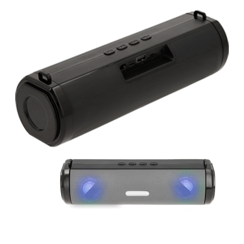 SO-095, Bocina bluetooth pórtátil. Incluye luz LED con modalidad intercambiable o fija, entrada de auxiliar, entrada USB, tarjeta TF, entrada DC 5 V y botón de apagado y encedido.