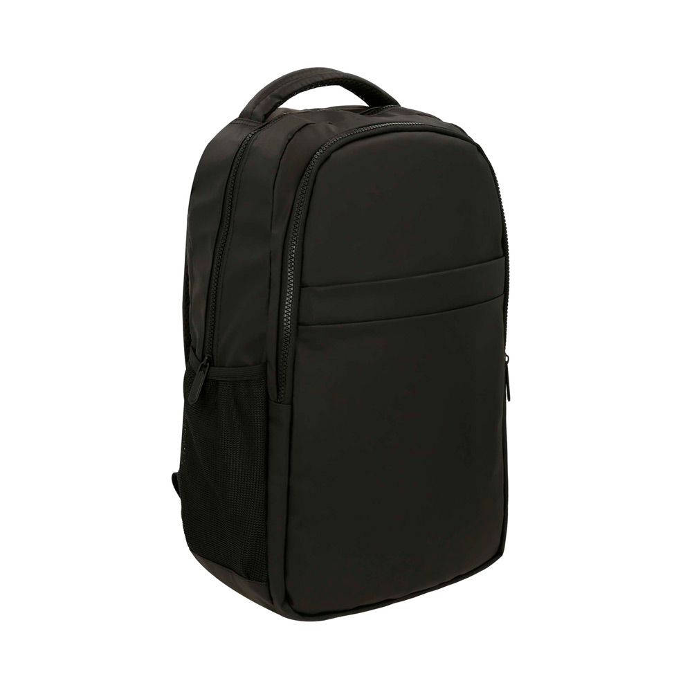 BL-153, Mochila de 3 compartimentos, con porta laptop, asa en la parte superior y 2 bolsas con malla laterales.