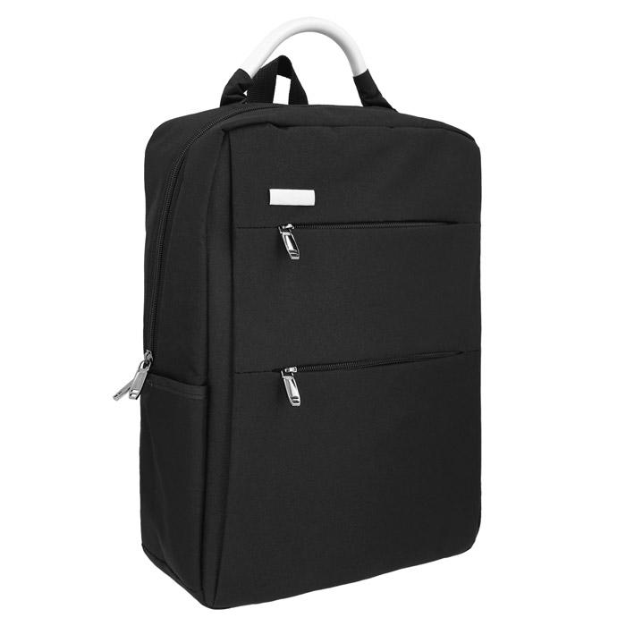 BL-051, Mochila de 1 compartimiento, espacio para Laptop, 2 bolsas frontales, 2 bolsas laterales, asa de aluminio y tirantes acojinados. Incluye entrada interna para bateria portátil