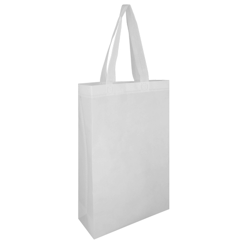 BL-067, Bolsa ecológica laminada y termo sellada de non woven con fuelle de 10 cm y asa de 18.5 cm.