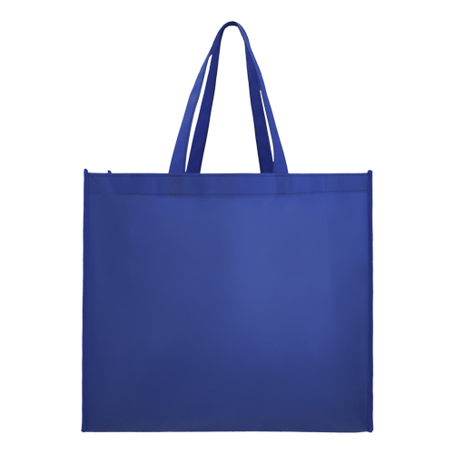 BL-068, Bolsa ecológica laminada y cosida de non woven con fuelle de 13 cm y asa de 22 cm.