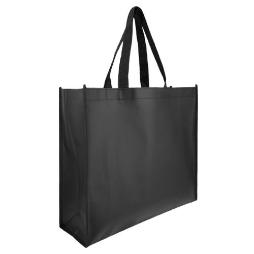 BL-068, Bolsa ecológica laminada y cosida de non woven con fuelle de 13 cm y asa de 22 cm.