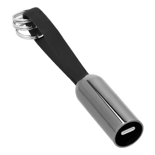 SO-066, Cargador multifuncional con correa de silicón, protector de metal y 3 arillos para usar como llavero, con entrada micro usb, entrada para iphone, entrada tipo C y entrada usb para carga. (Incluye imán para unirlos).