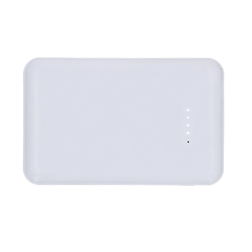 SO-084, Baterí­a portátil de plástico wireless con ventosas para sujetar el teléfono con botón de encendido y apagado, 2 puertos de salida USB, entrada micro USB e indicador de carga. Cap. 5500 mAh.