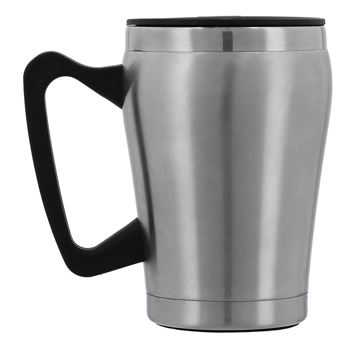 T-56, Taza térmica con doble pared de acero inoxidable y asa de plástico. Cap. 250