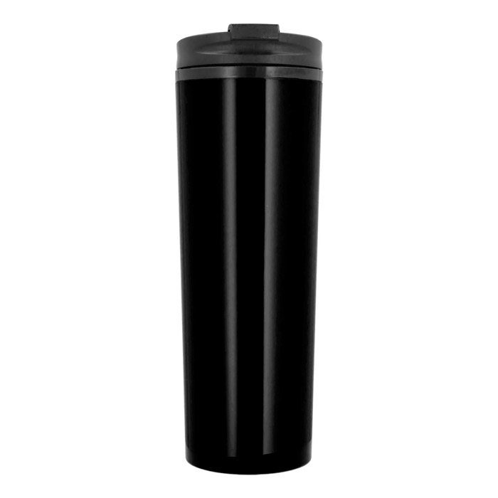 T-70, Termo de plastico con doble pared, tapa enroscable y valvula de seguridad. Cap. 500 ml